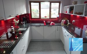 Glass Splashbacks Kitchen red