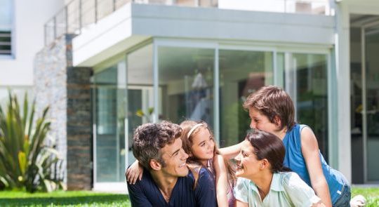 family in the garden